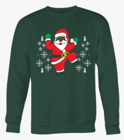 2 Chainz Ugly Christmas Sweater Dancing Santa T-shirt - 2 Chainz Ugly Sweater, HD Png Download, Free Download