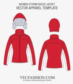 Transparent Parka Clipart - Female Red Polo Shirt Template, HD Png Download, Free Download