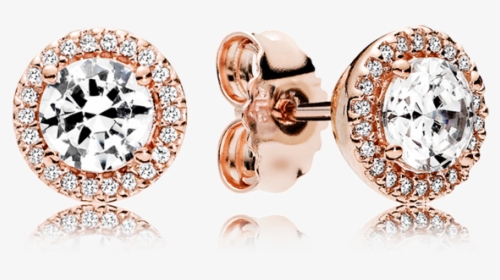 Pandora Rose Stud Earrings With Clear Cubic Zirconia - Classic Elegance Pandora Stud, HD Png Download, Free Download