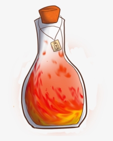 Bottled Fire Stocked By Dj Bluehkitteh On - Potion Bottle On Fire, HD Png Download, Free Download