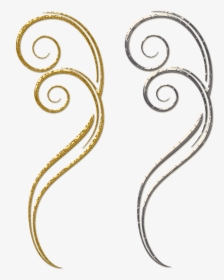 Silver And Gold Swirls , Png Download - Gold And Silver Swirls, Transparent Png, Free Download
