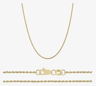 A&m 14k Gold Thin Rope Necklace - Necklace, HD Png Download, Free Download