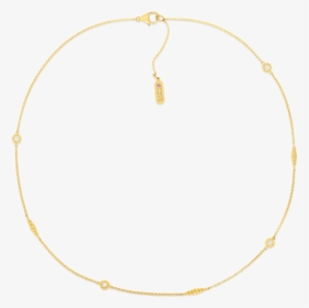 Roberto Coin 18kt Gold Necklace With Alternating Diamond, HD Png Download, Free Download