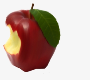 Bitten Apple Png By Moonglowlilly - Apple With Bite Png, Transparent Png, Free Download