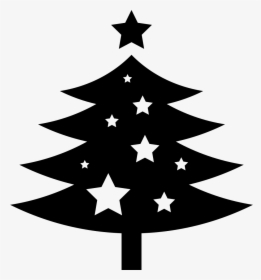 Christmas Tree Ornamented With Stars Comments - Svg Christmas Tree Free, HD Png Download, Free Download