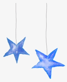 Blue Stars Lighting Christmas Transparent Decorative - Star, HD Png Download, Free Download