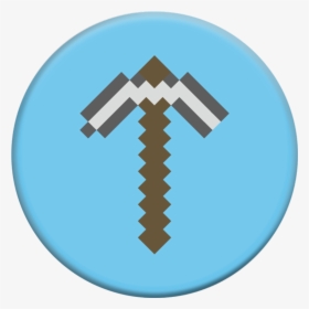 Minecraft Pickaxe Popsockets Grips - Minecraft Diamond Pickaxe, HD Png Download, Free Download
