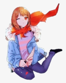 ##frisk #undertale #sans #papyrus #scarf #red #jacket - Lovetale Undertale, HD Png Download, Free Download