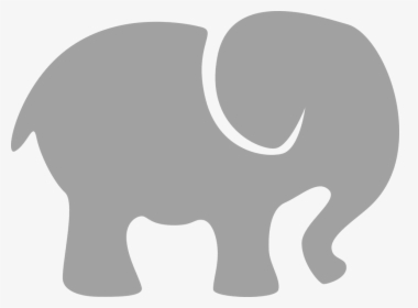 Elephant Grey Clip Art - Grey Baby Elephant Clipart, HD Png Download, Free Download