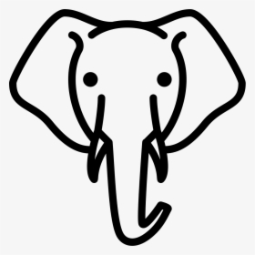 Elephant Head - Elephant Head Icon Png, Transparent Png, Free Download