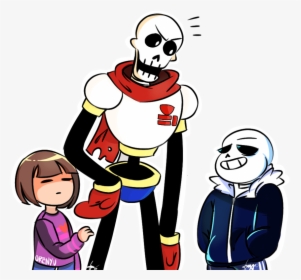 Undertale Papyrus Sans And Frisk, HD Png Download, Free Download