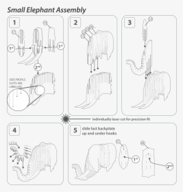 Eyan The Birch Wood Elephant Head Instructions - Cardboard Elephant Head Instructions, HD Png Download, Free Download