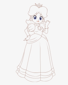 Princess Daisy Lineart - Cartoon, HD Png Download, Free Download