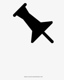 Thumb Tack Coloring Page - Jet Aircraft, HD Png Download, Free Download