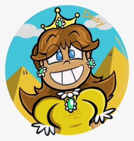 Princess Daisy Button - Cartoon, HD Png Download, Free Download