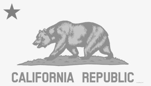Transparent Black Bear Png - California State Flag Transparent, Png Download, Free Download