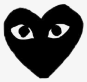 Heart Eyes Black Love Emot Kawaii Cute Aesthetic Tumblr - Jordan Comme Des Garcons, HD Png Download, Free Download