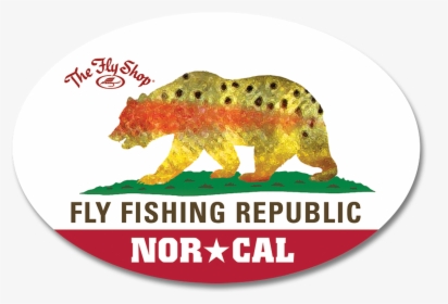 The Fly Shop"s Oval California Bear Sticker - Fly Shop, HD Png Download, Free Download