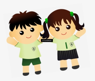 Clip Art Boy And Girl - Boy And Girl Cartoon Png, Transparent Png, Free Download