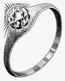 Clip Black And White Download Diamond Big Image Png - Ring Clipart Black And White, Transparent Png, Free Download