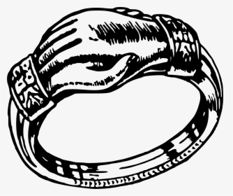 Friendship Ring Clip Arts - Black And White Clipart Png Of Ring, Transparent Png, Free Download