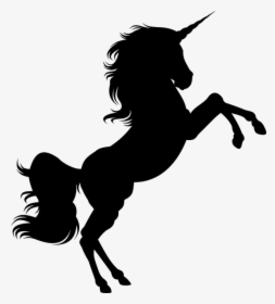Animal, Creature, Equine, Fantasy, Fictional, Horn - Jumping Unicorn Silhouette, HD Png Download, Free Download