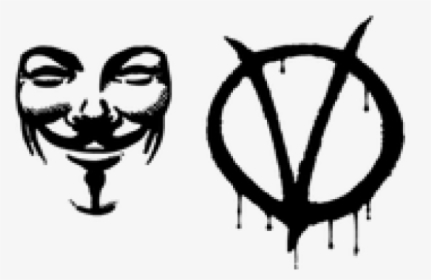V For Vendetta Clipart Anonymous - V For Vendetta Sign, HD Png Download, Free Download