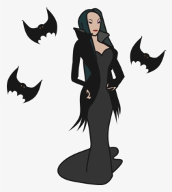 Black Hair,batman,cartoon - Female Dracula, HD Png Download, Free Download