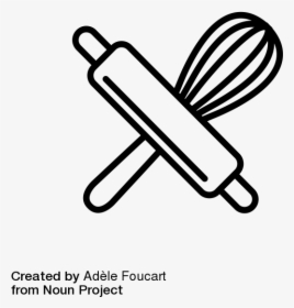 Whisk And Rolling Pin Clipart, HD Png Download, Free Download