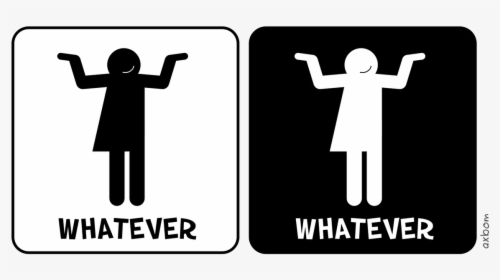 Gender Neutral Whatever Bathroom Sign, HD Png Download, Free Download
