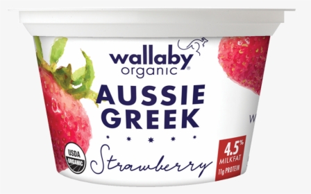 Wallaby Strawberry Organic Whole Milk Greek Yogurt - Wallaby Yogurt Aussie Greek, HD Png Download, Free Download