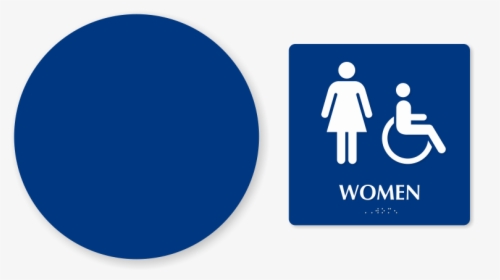 Accessible Women Pictogram Sign - Door Women Restroom Sign, HD Png Download, Free Download