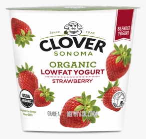 Organic Low Fat Strawberry Yogurt - Clover Organic Low Fat Yogurt Vanilla, HD Png Download, Free Download