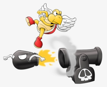 Parakoopa And Bullet Bill - Cartoon, HD Png Download, Free Download