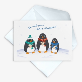 We Wish You A Merry Christmas Penguin Choir Card - Penguin, HD Png Download, Free Download