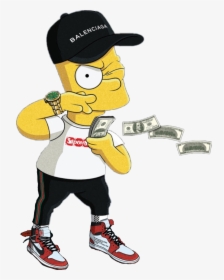Simpsons Drawing Supreme - Bart Simpson Trap Png, Transparent Png, Free Download
