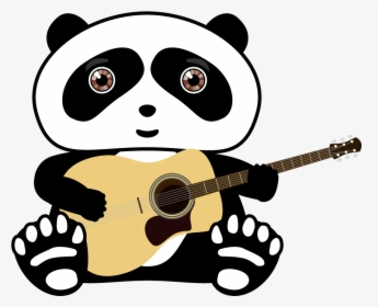 Giant Panda T-shirt Red Panda Guitar - Cute Shirt Designs Png, Transparent Png, Free Download