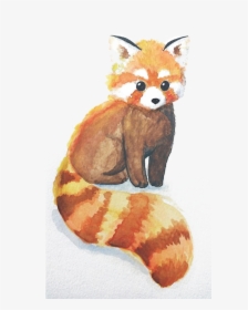 Svg Library Download Red Panda The Giant Bear Raccoon - Watercolor Red Panda Painting, HD Png Download, Free Download