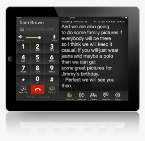 Ipad Call View - Captioncall Phone, HD Png Download, Free Download