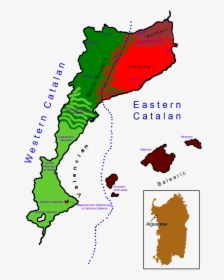 Map - Catalan Language Map, HD Png Download, Free Download