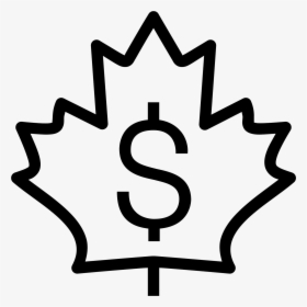 Canadian Dollar Icon Free Download Png And - Maple Leaf Vector Outline, Transparent Png, Free Download