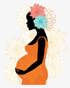Illustration Of A Pregnant Woman Wearing An Orange - Illustration, HD Png Download, Free Download