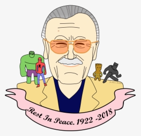 Stan Lee Tribute - Stan Lee Simple Drawing, HD Png Download, Free Download