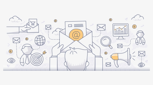 Automate Communication Icon - Email Marketing Doodle, HD Png Download, Free Download