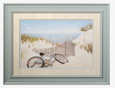 Bike On Dunes Framed Art Print - Art, HD Png Download, Free Download
