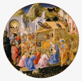 Adoration Of The Magi Biblical Magi Christian Art - Adoration Of The Magi By Fra Angelico, HD Png Download, Free Download