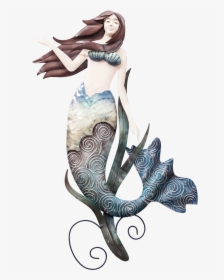 Metal And Capiz Mermaid Wall Decor 18" - Illustration, HD Png Download, Free Download