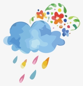 Transparent Rain Png - Flower And Rain Vector, Png Download, Free Download
