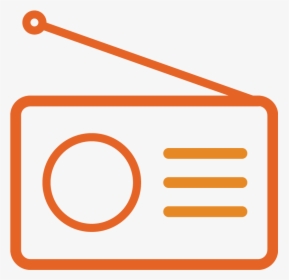 Radio Advertising Icon Clipart Radio Advertisement - Radio Icon Orange Png, Transparent Png, Free Download