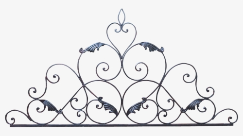 Black Wrought Iron Headboard - Black Headboard Transparent, HD Png Download, Free Download